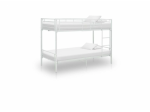 Letto a Castello Bianco in Metallo 90x200 cm