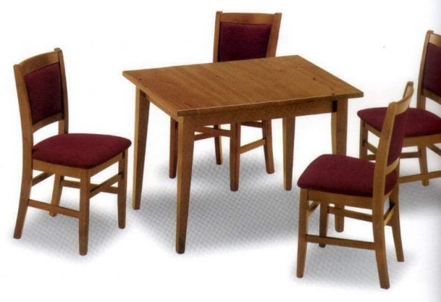 Arredamenti Rustici: Tavolo In Legno 200x80x4 Gambe Spada +4 Sedie Nuovo - Foto 2