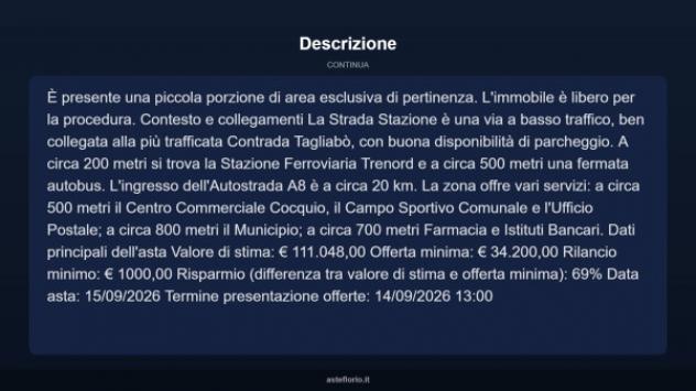 Immobile in asta di 172 m² con più di 5 locali in vendita a Cocquio-Trevisago - Foto 13