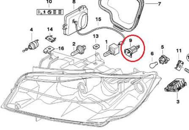63117161444 BMW 328i E90 luce di posizione - Foto 2