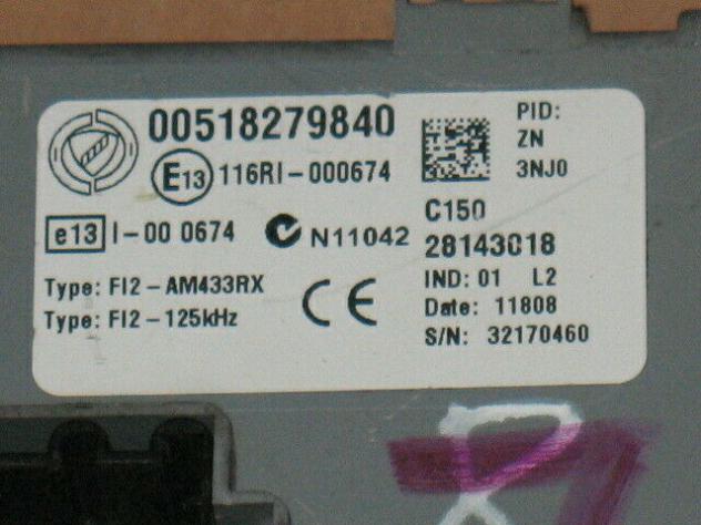 00518279840 ECU Body Computer FIAT 500 LANCIA PUNTO 00518279840 518279840 - Foto 4