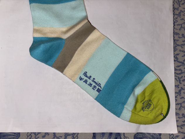 CALZE NUOVE CON CARTELLINO DA UOMO LEGGERE FIRMATE ORIGINALI PAUL SMITH,MADE IN - Foto 4