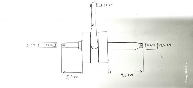 ALBERO MOTORE PIAGGIO APE MP 600 ACCENSIONE ELETTRONICA (SENZA SPINTEROGENO) - Foto 3