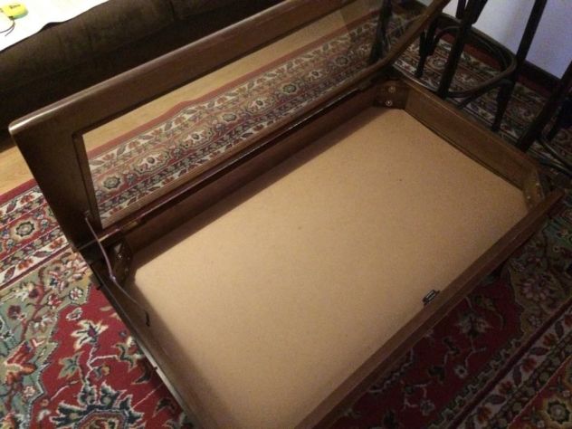 TAVOLINO LEGNO E VETRO APRIBILE - Foto 3