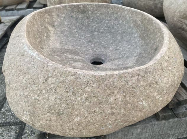 Lavabo lavandino da appoggio in pietra naturale 5 - Foto 9