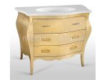 Mobile Bagno 3 Cassetti Foglia Oro - Nuovo