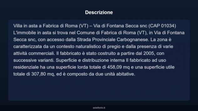 Immobile in asta di 458 m² con più di 5 locali e box auto in vendita a Fabrica di Roma - Foto 5