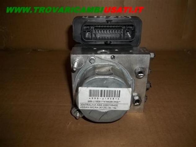 CENTRALINA ABS 2265106455 NISSAN MICRA (K12E) 3p / 5p  Meccanica  Impianto frenante  Abs  Centralina abs ant. NISSAN - MICRA 3p / 5p - 01-01-2003 - 01