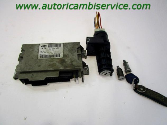 46524180 KIT ACCENSIONE AVVIAMENTO FIAT CINQUECENTO 0.9 B 3P 5M 29KW (1998) RICAMBIO USATO CON CENTRALINA MOTORE, BLOCCHETTI ACCENSIONE APERTURA CON C