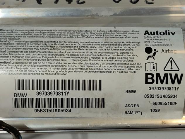 AIRBAG PASSEGGERO BMW Serie 5 E60 39703970811Y M57306D4 (0310) - Foto 2