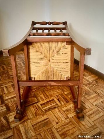 Sedie in legno di ciliegio con seduta in paglia - Foto 2