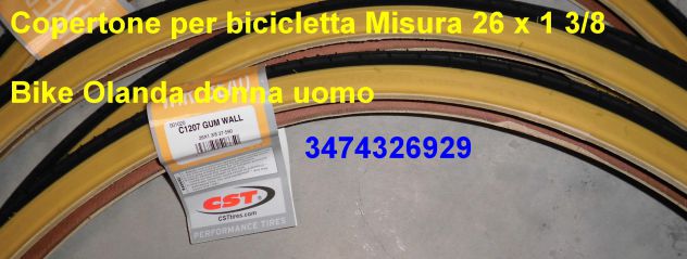 Copertone per bicicletta Misura 26 x 1 3/8  bici classica City olanda - Foto 2