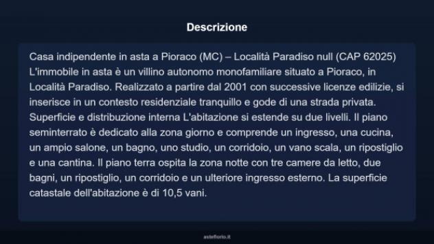 Immobile in asta di 105 m², box auto in vendita a Pioraco - Foto 3