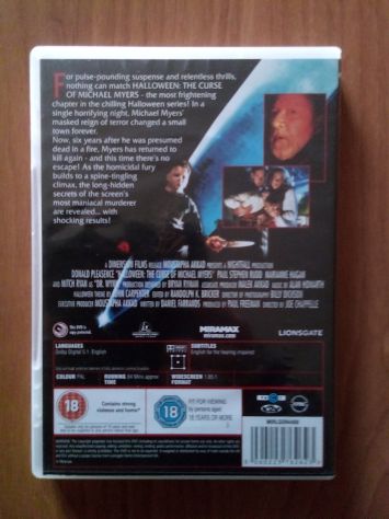 Lotto DVD IMPORT - Halloween 5 - La setta - Sospesi nel tempo - Dominion - Foto 4