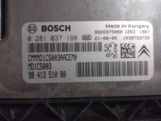 CENTRALINA ORIGINALE MOTORE ECU PEUGEOT 508 2021 0281037198 Centralina motore P - Foto 6