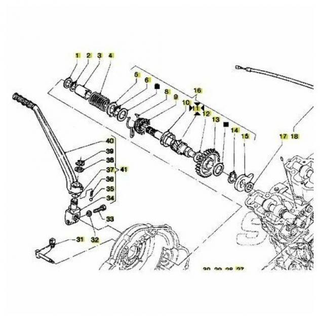 Albero messa in moto Gilera R e RC 600 dal 1989 328622 - Foto 5