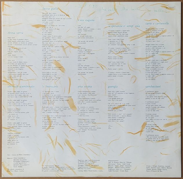 PINO DANIELE -Mascalzone Latino- LP 1989 - Foto 4