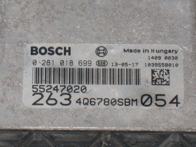 0281018699 ECU FIAT DOBLO COMBO 1.6 0281018699 55247020 EDC16C39-7.33 - Foto 2