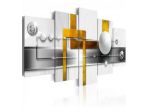 Quadro A Linee Beige 100x50 E 200x100 ARREDALACASA