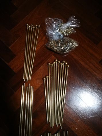 Bacchetta ASTINA ESTENSIBILE per Tende Oro con POMELLO - Foto 4