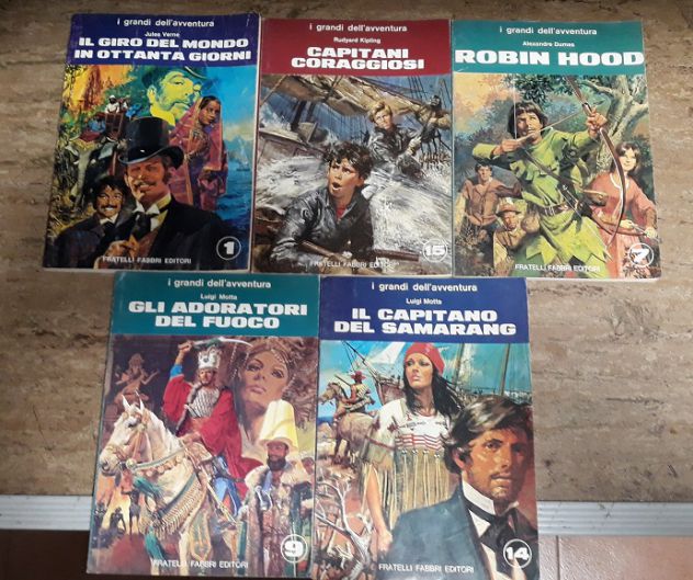 5 libri della collana "I grandi dell'avventura"