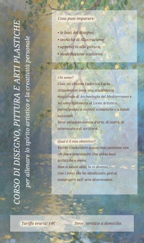 Corso di disegno, pittura e arti plastiche