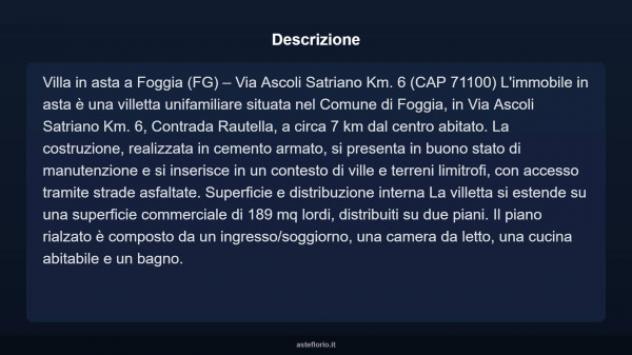 Immobile in asta di 189 m² con più di 5 locali in vendita a Foggia - Foto 4