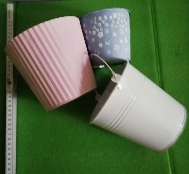 Tris vasi e secchielli decorativi - Foto 3