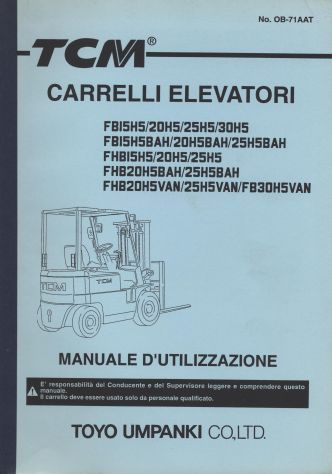 TCM FB15H5 - TCM FB20H5 - TCM FB25H5 Manuale uso e Manutenzione