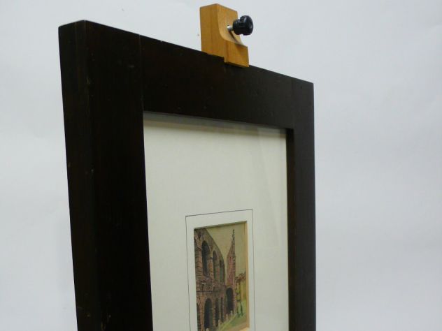 Arena quadro vecchia verona cornice pregiata epoca noce 800' - Foto 3