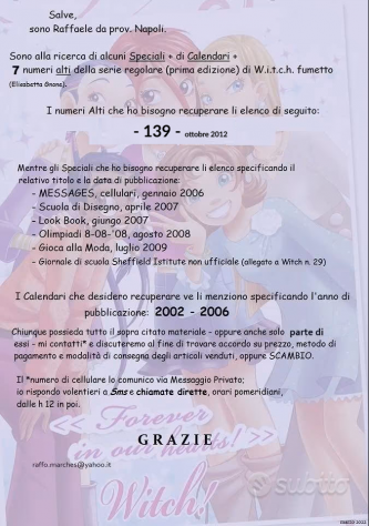 Materiale vario sui titoli di Disney W.I.T.C.H. e di Isa &amp; Bea streghe tra noi - Foto 3