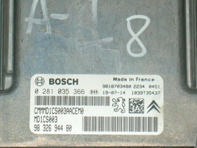 0281035366 ECU CITROEN PEUGEOT 1.5 0281035366 9832694480 9818703480 - Foto 2