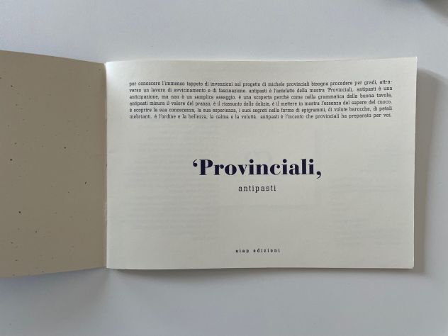 Catalogo mostra “Antipasti”, Michele Provinciali, AIAP edizioni, 1999 - Foto 2
