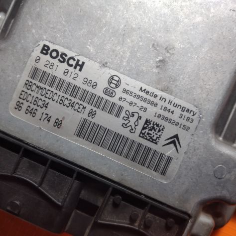 CENTRALINA Bosch EDC16C34 Citroën Peugeot 0281012980 9664617480 - Foto 6
