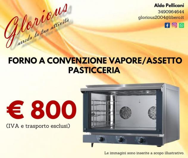 Forno convenzione vapore/assetto pasticceria