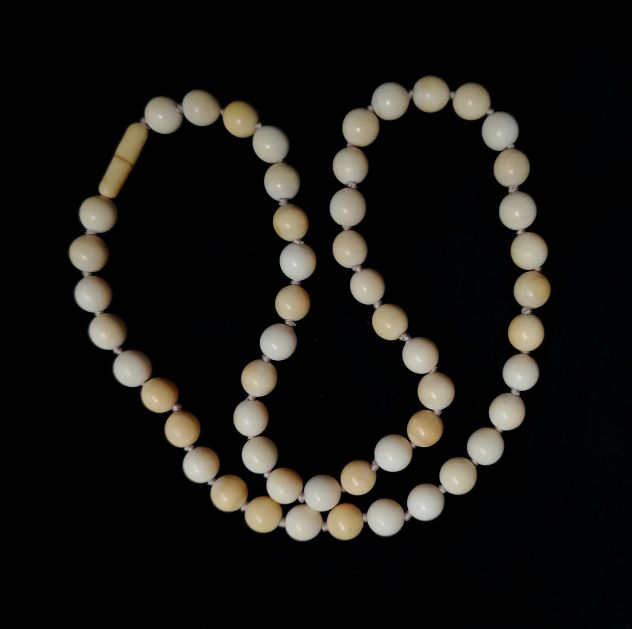 ANTICA PREGIATA COLLANA GIROCOLLO REGOLARE AVANA, EPOCA 1930 CIRCA. - Foto 9