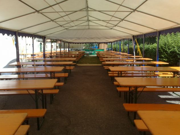 MM Italia Linea Mara Tendoni,Gazebo 6 x 10  Pvc Ignifugo uso Pubblico - Foto 2