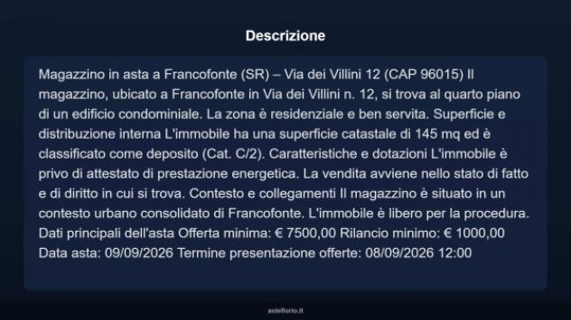 Immobile in asta di 145 m² in vendita a Francofonte - Foto 3