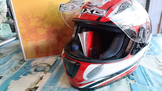 Casco integrale moto rosso grigio Axo Stealth Helmet red grey taglia S - Foto 5