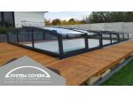 Tettoie e Coperture per Piscine, Copertura telescopica per Piscina 3,7x6,4x0,8m