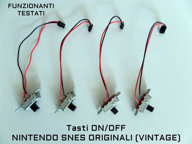 Tasto / Switch On-Off Nintendo SNES (Super Nintendo) Originale. Ricamb