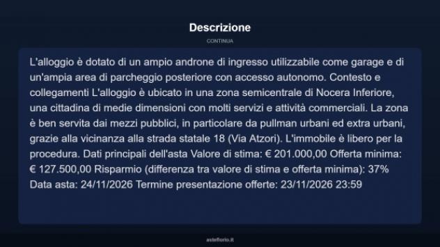 Immobile in asta di 338 m² con più di 5 locali e box auto in vendita a Nocera Inferiore - Foto 16
