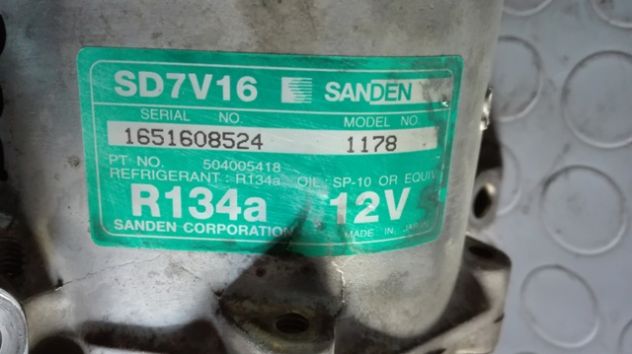 Compressore climatizzatore Fiat Ducato 2.3 JTD del 2005 (1651608524) - Foto 5