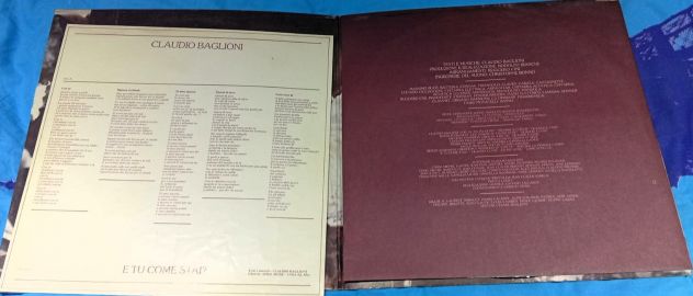 Vinile 33 giri Claudio Baglioni E tu come stai? - Foto 4