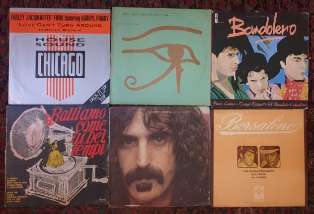 Lotto 6 cover (solo cover) 33 giri Alan Parsons Project Frank Zappa - Apostrophe