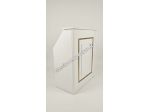Bancone reception boiserie doppia cornice bianco e oro con spedizione