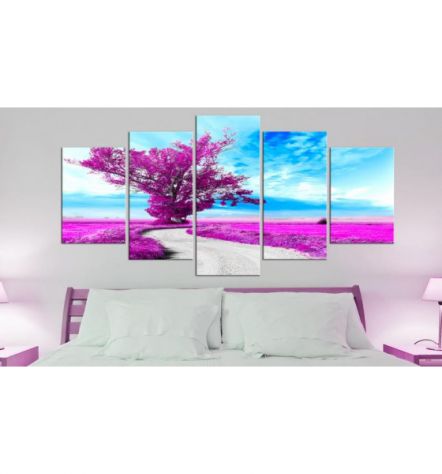 Quadro Albero Viola 100x50 E 200x100 ARREDALACASA - Foto 2