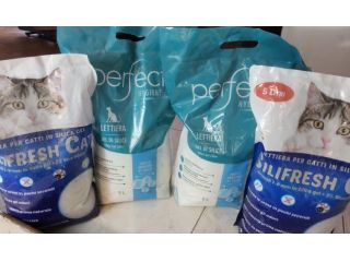 Lettiera Antiodore per Gatti in silice 5 pezzi x 5 litri + salviette detergenti