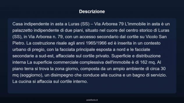 Immobile in asta di 162 m² con più di 5 locali in vendita a Luras - Foto 4