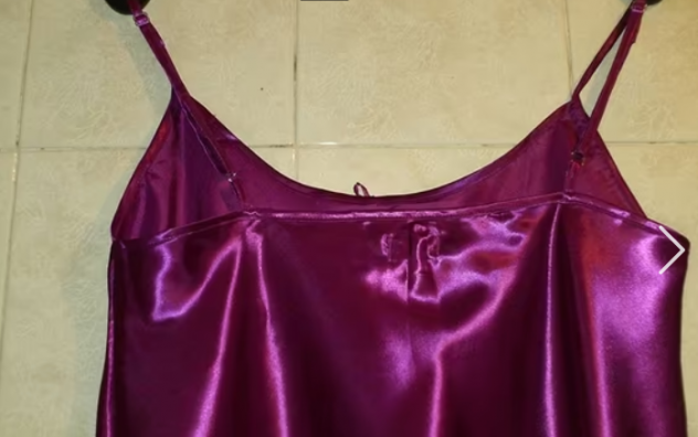 Camicia da notte fucsia di raso Tg.3 NUOVA - Foto 5